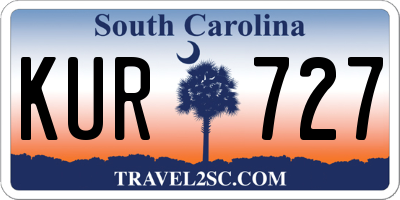 SC license plate KUR727