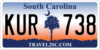 SC license plate KUR738