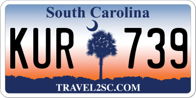 SC license plate KUR739