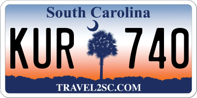 SC license plate KUR740