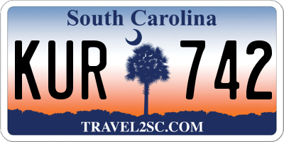 SC license plate KUR742