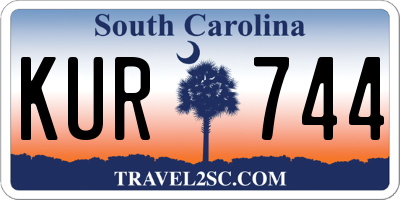 SC license plate KUR744