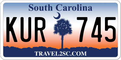 SC license plate KUR745