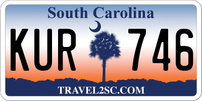 SC license plate KUR746
