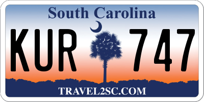 SC license plate KUR747