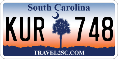SC license plate KUR748