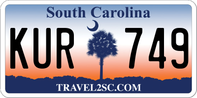 SC license plate KUR749