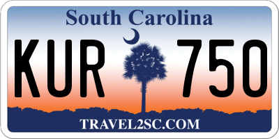 SC license plate KUR750