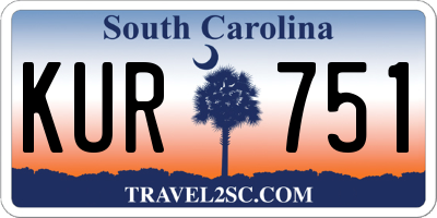 SC license plate KUR751