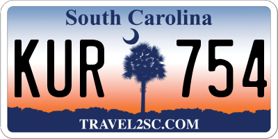 SC license plate KUR754