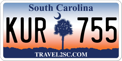 SC license plate KUR755