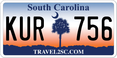 SC license plate KUR756
