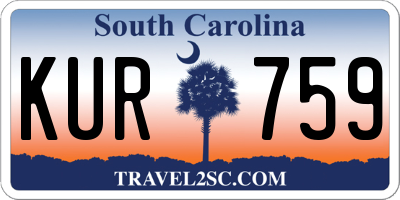 SC license plate KUR759