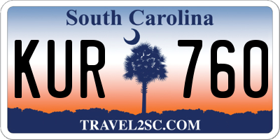 SC license plate KUR760