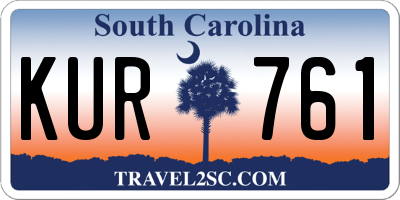 SC license plate KUR761