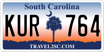 SC license plate KUR764