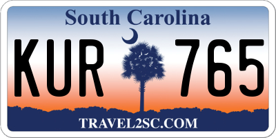 SC license plate KUR765