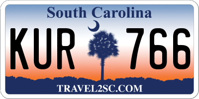 SC license plate KUR766