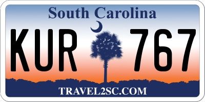 SC license plate KUR767