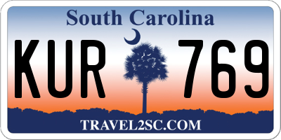 SC license plate KUR769