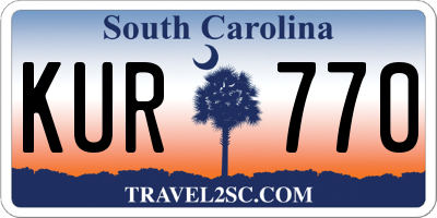 SC license plate KUR770