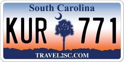 SC license plate KUR771