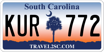 SC license plate KUR772