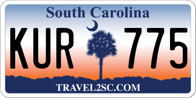 SC license plate KUR775