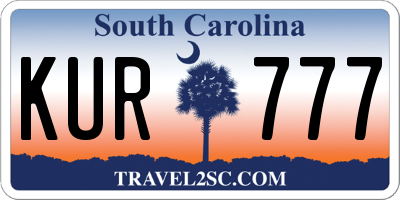 SC license plate KUR777