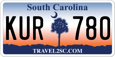 SC license plate KUR780