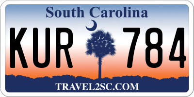 SC license plate KUR784