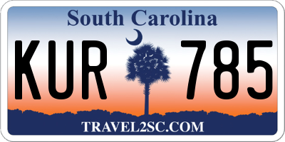 SC license plate KUR785