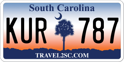 SC license plate KUR787