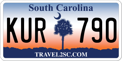 SC license plate KUR790