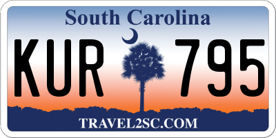 SC license plate KUR795