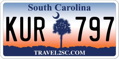 SC license plate KUR797