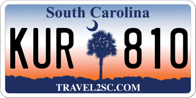 SC license plate KUR810