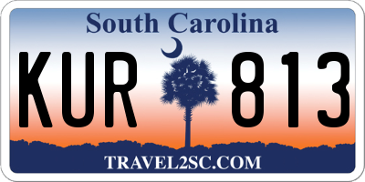 SC license plate KUR813
