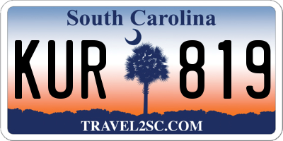 SC license plate KUR819