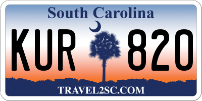 SC license plate KUR820