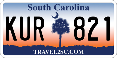 SC license plate KUR821