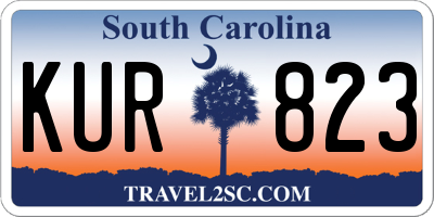 SC license plate KUR823
