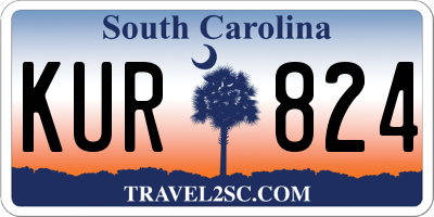SC license plate KUR824