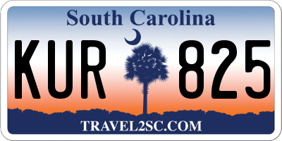 SC license plate KUR825