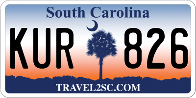 SC license plate KUR826