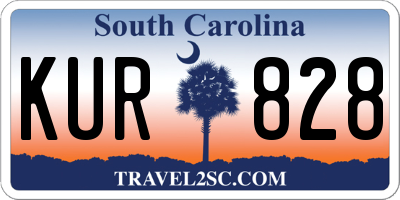SC license plate KUR828