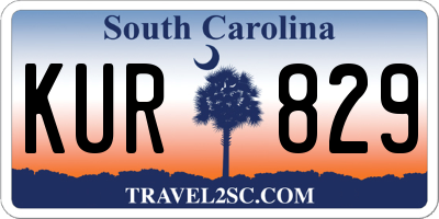 SC license plate KUR829