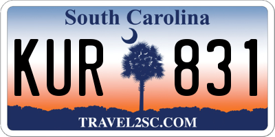 SC license plate KUR831