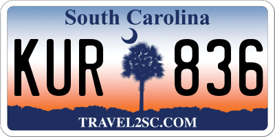 SC license plate KUR836