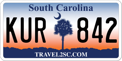 SC license plate KUR842